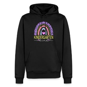 Enfants Maternelle Enfant Arc-en-ciel Fille - Sweat à capuche Premium bio Homme - noir - Devant - Nico (187cm)