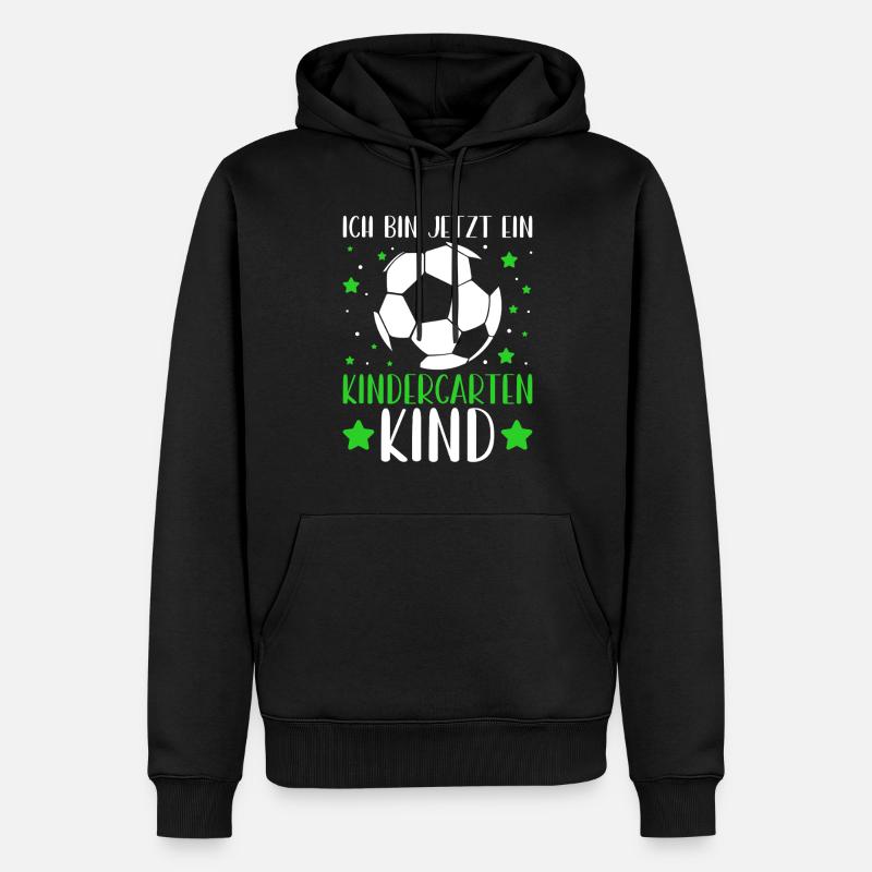 Kinder Kindergartenkind Regenbogen Mädchen - Männer Premium Bio Hoodie - Schwarz
