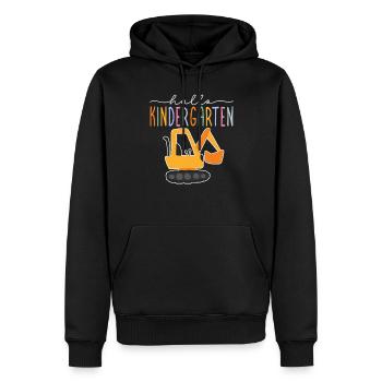 Hello Kindergarten Kindergarten Child Boys Excavator - Men’s Premium Organic Hoodie - black - Front - Nico (187cm)