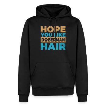 Cadeaux Doberman - Sweat à capuche Premium bio Homme - noir - Devant - Nico (187cm)