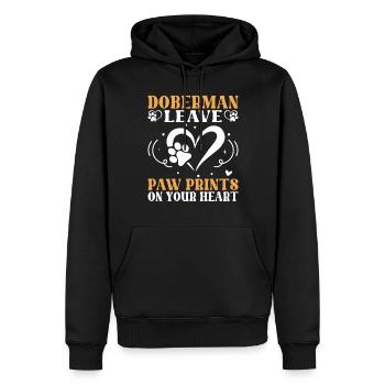Doberman Gifts - Männer Premium Bio Hoodie - Schwarz - Vorne - Nico (187cm)