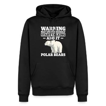 Drôle d’ours polaires Espèces en voie de disparition Arctique - Sweat à capuche Premium bio Homme - noir - Devant - Nico (187cm)