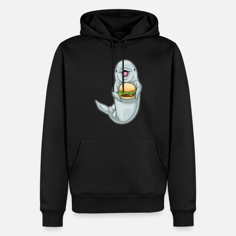 Dolphin Cheeseburger - Sweat à capuche Premium bio Homme - noir