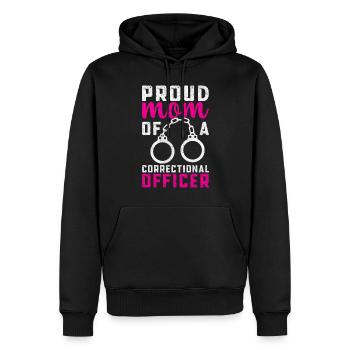 Justizvollzugsbeamter Mutter Strafverfolgung Dünn - Männer Premium Bio Hoodie - Schwarz - Vorne - Nico (187cm)