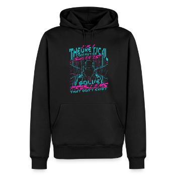 Informatiker Je résous des problèmes qui n’existent pas - Sweat à capuche Premium bio Homme - noir - Devant - Nico (187cm)