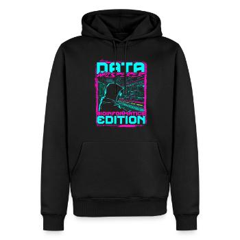 Data Whisperer Bioinformatics Edition - Men’s Premium Organic Hoodie - black - Front - Nico (187cm)