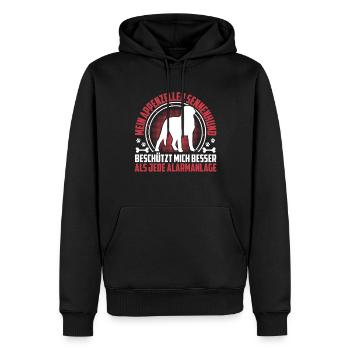 Le chien de montagne me protège Le chien de montagne d’Appenzeller - Sweat à capuche Premium bio Homme - noir - Devant - Nico (187cm)