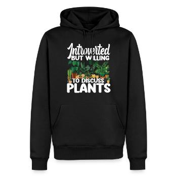 Plant Lover Gardening Introverted - Männer Premium Bio Hoodie - Schwarz - Vorne - Nico (187cm)