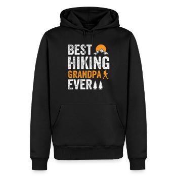 Best Hiking Grandpa Ever - Outdoor Hiking Grandpa - Männer Premium Bio Hoodie - Schwarz - Vorne - Nico (187cm)
