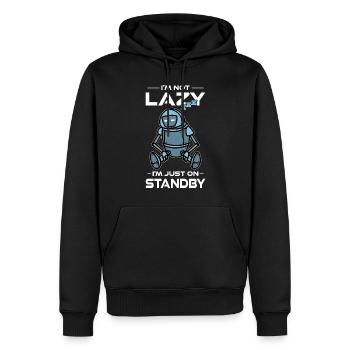 Ai Robotique Geek Tech Humour Robot - Sweat à capuche Premium bio Homme - noir - Devant - Nico (187cm)