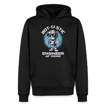 Ai Robotique Geek Tech Humour Robot - Sweat à capuche Premium bio Homme - noir - Devant - Nico (187cm)