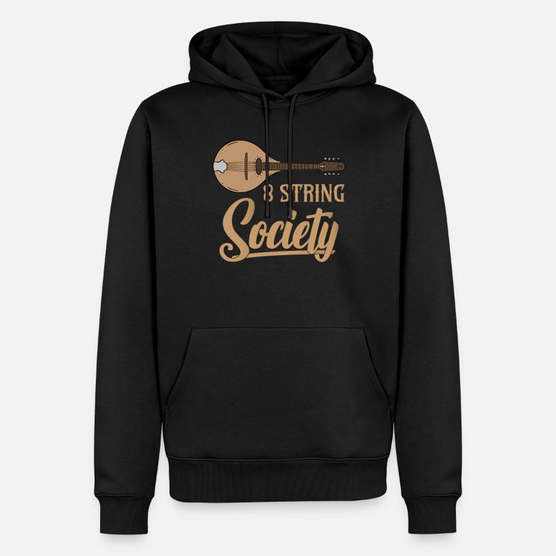 Mandoline 8 String Society - Sweat à capuche Premium bio Homme - noir