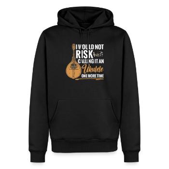 Ich Würde Es Nicht Riskieren, Es Als Ukulele Zu - Männer Premium Bio Hoodie - Schwarz - Vorne - Nico (187cm)