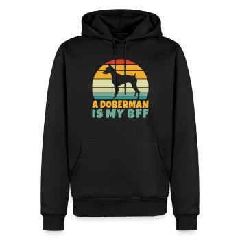 Cadeaux Doberman - Sweat à capuche Premium bio Homme - noir - Devant - Nico (187cm)