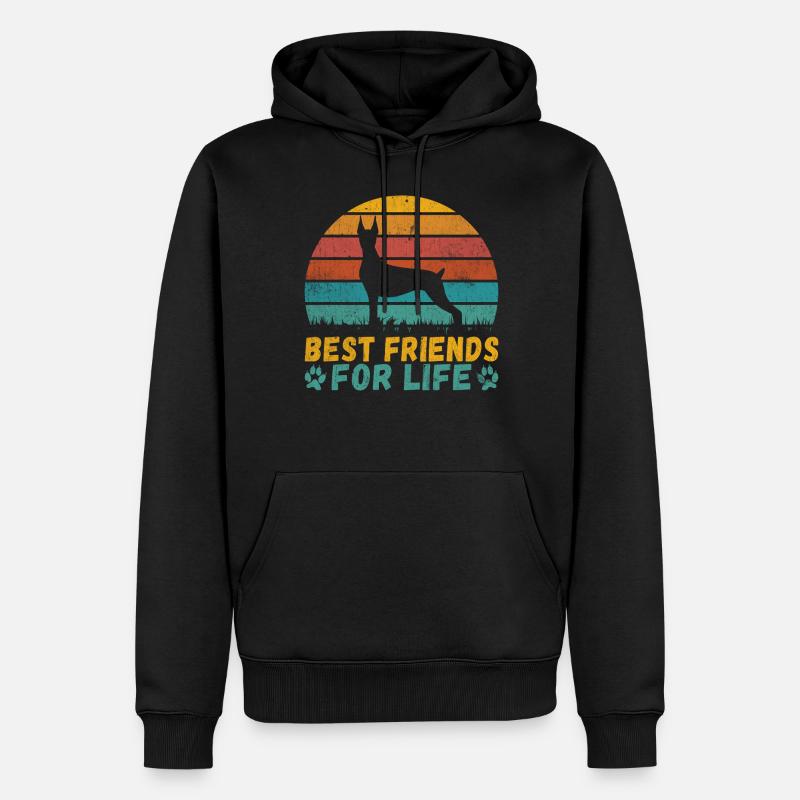 Cadeaux Doberman - Sweat à capuche Premium bio Homme - noir