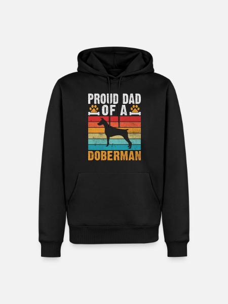Doberman Gifts - Männer Premium Bio Hoodie - Schwarz