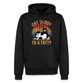 Rolling Fatty Katze Cat Daddy Of A Fatty - Men’s Premium Organic Hoodie - black - Front - Nico (187cm)
