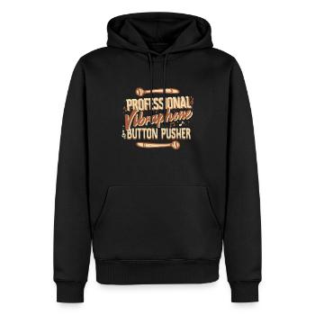 Vibraphon Vibraphone professionnel poussoir de bouton - Sweat à capuche Premium bio Homme - noir - Devant - Nico (187cm)