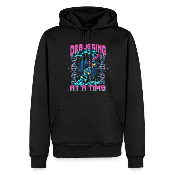 Bioinformatiker Debugging Life One Gene At A Time - Männer Premium Bio Hoodie - Schwarz - Vorne - Nico (187cm)