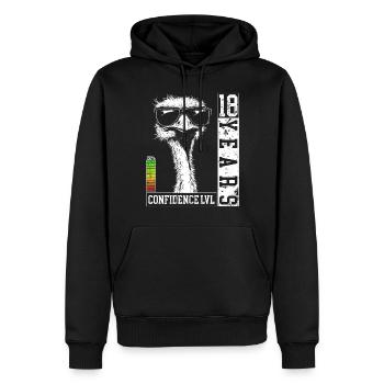 18 Jahre Geburtstag Teenager Strauß Vogel Geschenk - Männer Premium Bio Hoodie - Schwarz - Vorne - Nico (187cm)