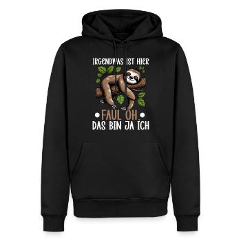 Faultier Fauler Faultierliebhaber Faultiere - Männer Premium Bio Hoodie - Schwarz - Vorne - Nico (187cm)