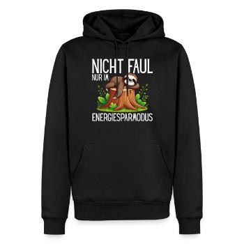 Faultier Fauler Faultierliebhaber Faultiere - Männer Premium Bio Hoodie - Schwarz - Vorne - Nico (187cm)