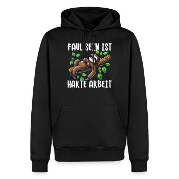 Faultier Fauler Faultierliebhaber Faultiere - Männer Premium Bio Hoodie - Schwarz - Vorne - Nico (187cm)