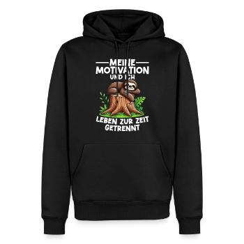 Faultier Fauler Faultierliebhaber Faultiere - Männer Premium Bio Hoodie - Schwarz - Vorne - Nico (187cm)