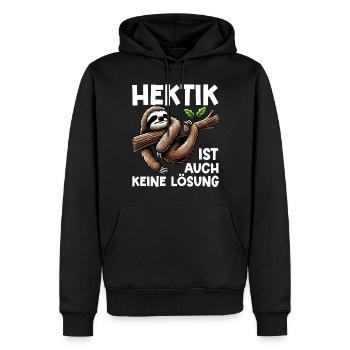 Faultier Fauler Faultierliebhaber Faultiere - Männer Premium Bio Hoodie - Schwarz - Vorne - Nico (187cm)