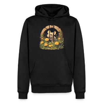 Mäuse Maus - Männer Premium Bio Hoodie - Schwarz - Vorne - Nico (187cm)