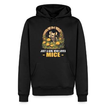 Mäuse Maus - Männer Premium Bio Hoodie - Schwarz - Vorne - Nico (187cm)