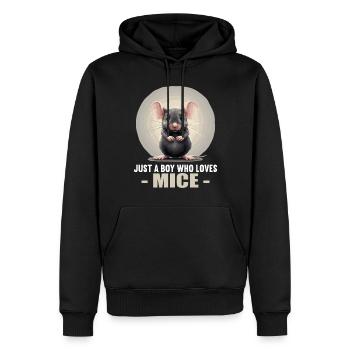 Mäuse Maus - Männer Premium Bio Hoodie - Schwarz - Vorne - Nico (187cm)