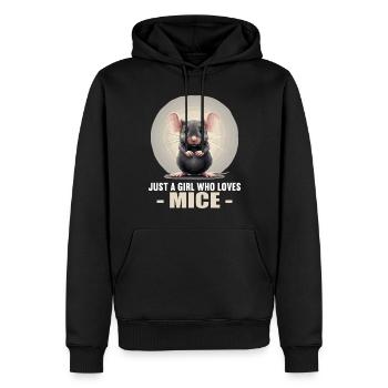 Mäuse Maus - Männer Premium Bio Hoodie - Schwarz - Vorne - Nico (187cm)
