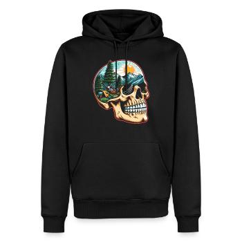 Nature Landscape Mountain Lover Outdoor Hiking - Männer Premium Bio Hoodie - Schwarz - Vorne - Nico (187cm)