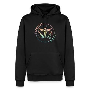 Chirurgische Technologie Ich Bringe Viel Auf Den - Männer Premium Bio Hoodie - Schwarz - Vorne - Nico (187cm)