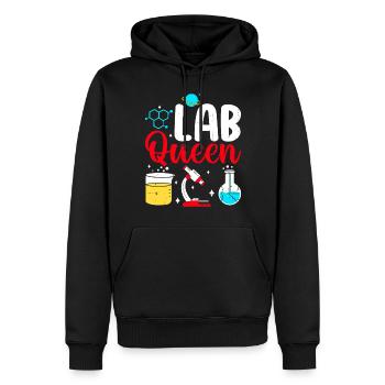 Lab Queen Labortechnikerin MLS CLS Lustig - Männer Premium Bio Hoodie - Schwarz - Vorne - Nico (187cm)