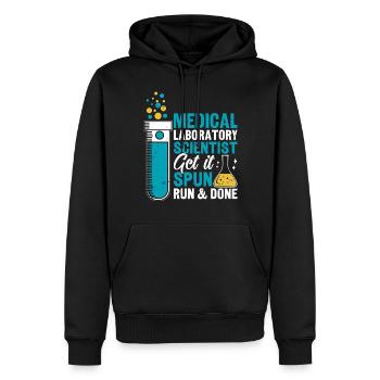 Holen Sie es sich Drehen Laufen Und Fertig Lustiges Medizinisches Labor - Männer Premium Bio Hoodie - Schwarz - Vorne - Nico (187cm)