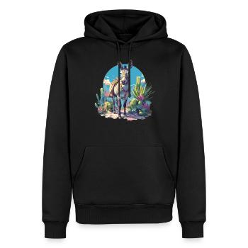 Maultiere Maultier - Männer Premium Bio Hoodie - Schwarz - Vorne - Nico (187cm)