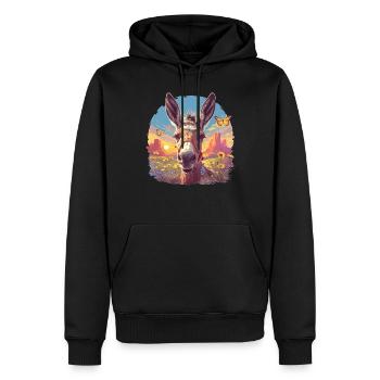 Maultiere Maultier - Männer Premium Bio Hoodie - Schwarz - Vorne - Nico (187cm)