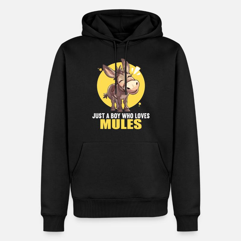 Mules Mule - Sweat à capuche Premium bio Homme - noir
