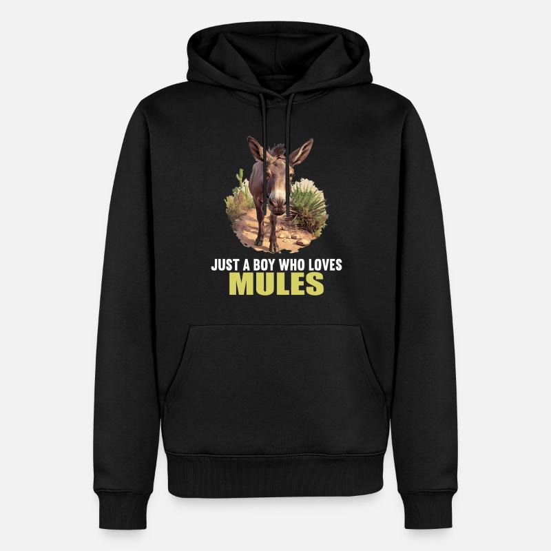 Mules Mule - Sweat à capuche Premium bio Homme - noir