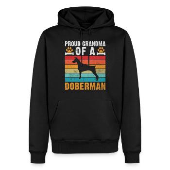 Cadeaux Doberman - Sweat à capuche Premium bio Homme - noir - Devant - Nico (187cm)