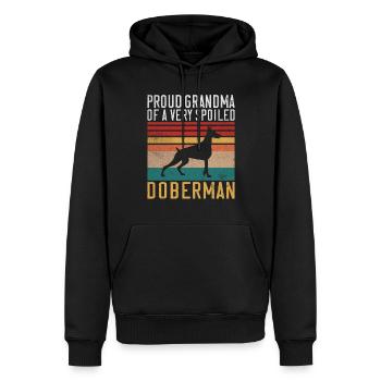 Cadeaux Doberman - Sweat à capuche Premium bio Homme - noir - Devant - Nico (187cm)