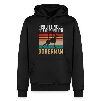 Cadeaux Doberman - Sweat à capuche Premium bio Homme - noir - Devant - Nico (187cm)