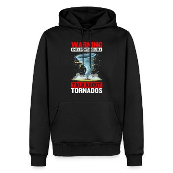 Météorologie drôle Météorologie Météorologue - Sweat à capuche Premium bio Homme - noir - Devant - Nico (187cm)
