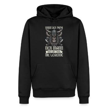 Wikinger Papa Vatertag Vaterschaft Elternteil - Männer Premium Bio Hoodie - Schwarz - Vorne - Nico (187cm)