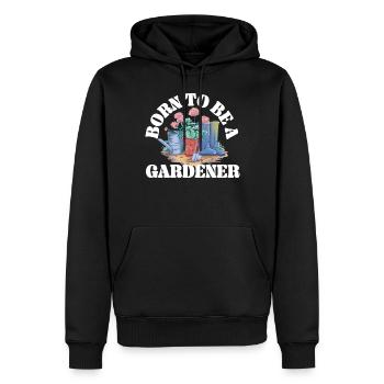 Plant Lover Gardening Born To Be A - Männer Premium Bio Hoodie - Schwarz - Vorne - Nico (187cm)