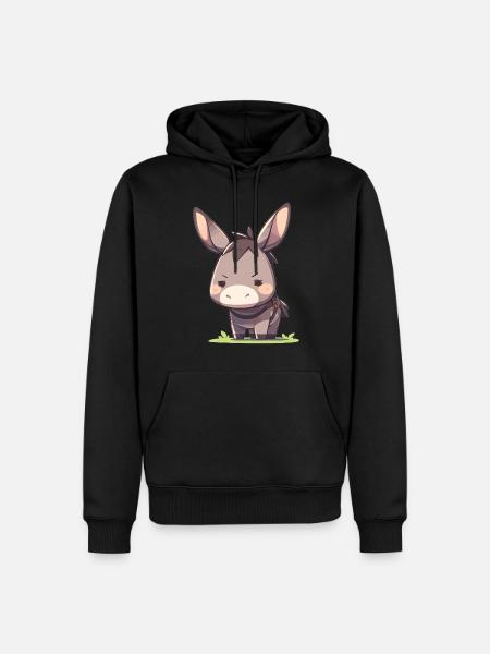 Âne Esel - Sweat à capuche Premium bio Homme - noir