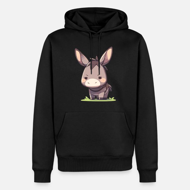 Donkey Esel - Männer Premium Bio Hoodie - Schwarz