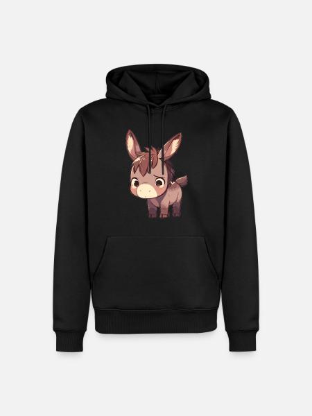 Âne Esel - Sweat à capuche Premium bio Homme - noir